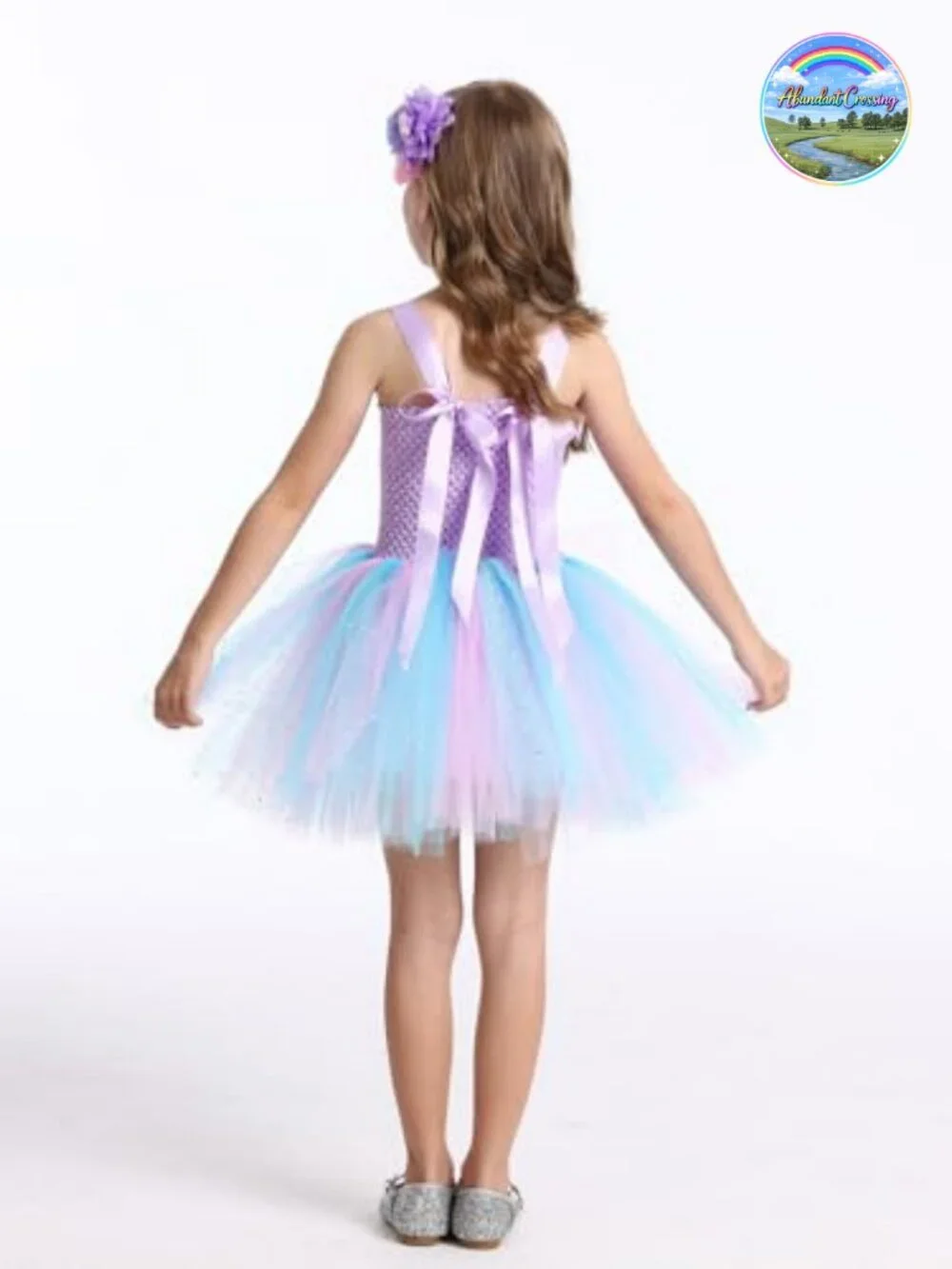 Girls Mermaid Tutu Dress Costume with Starfish Headband